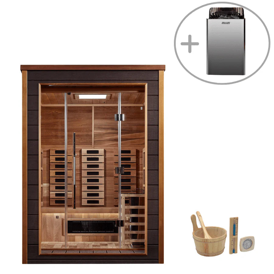 Golden Designs Nora 2 Person Hybrid Indoor/Outdoor Sauna