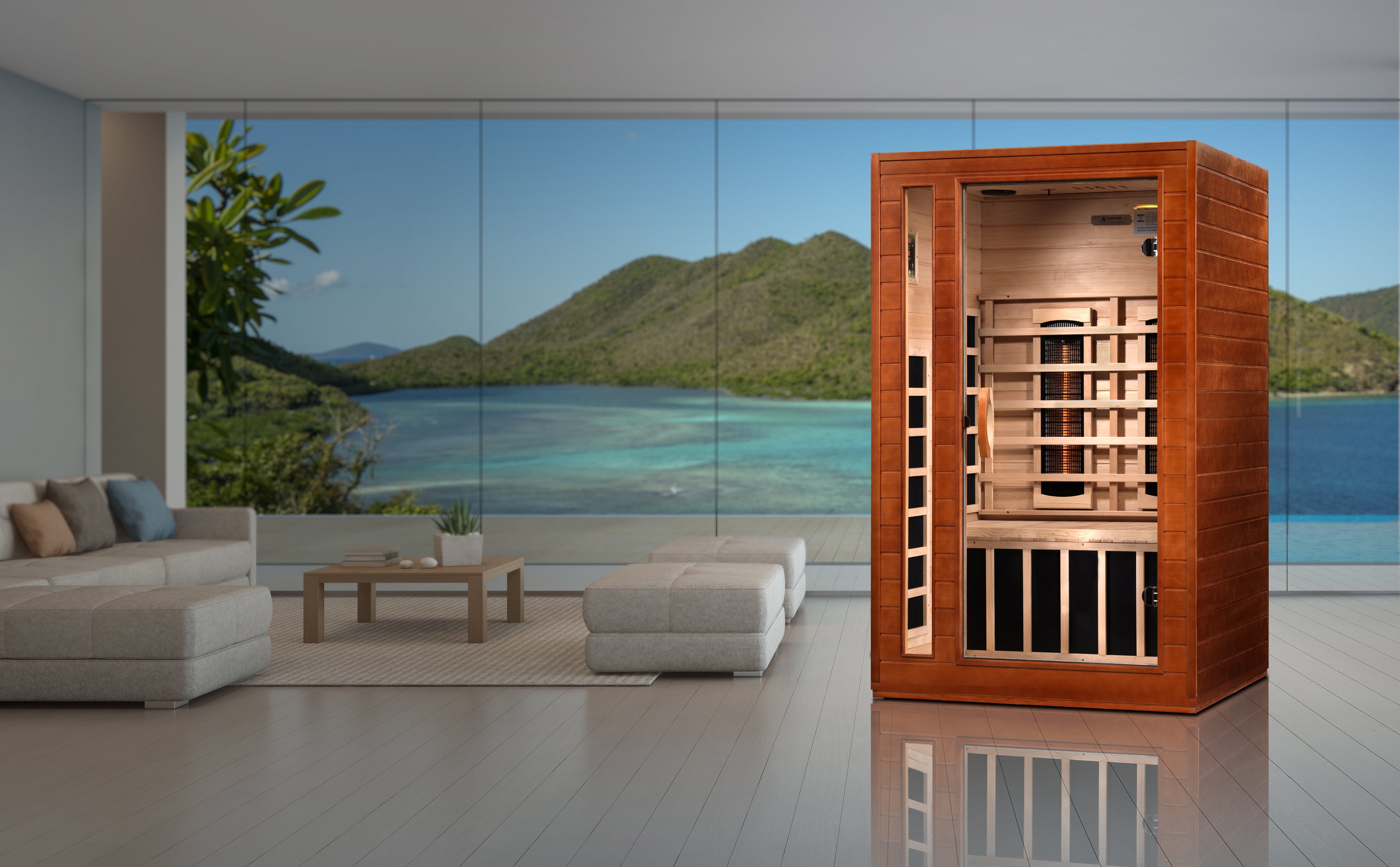 Dynamic "Cordoba" 2-Person Full Spectrum Infrared Sauna (Near Zero EMF)