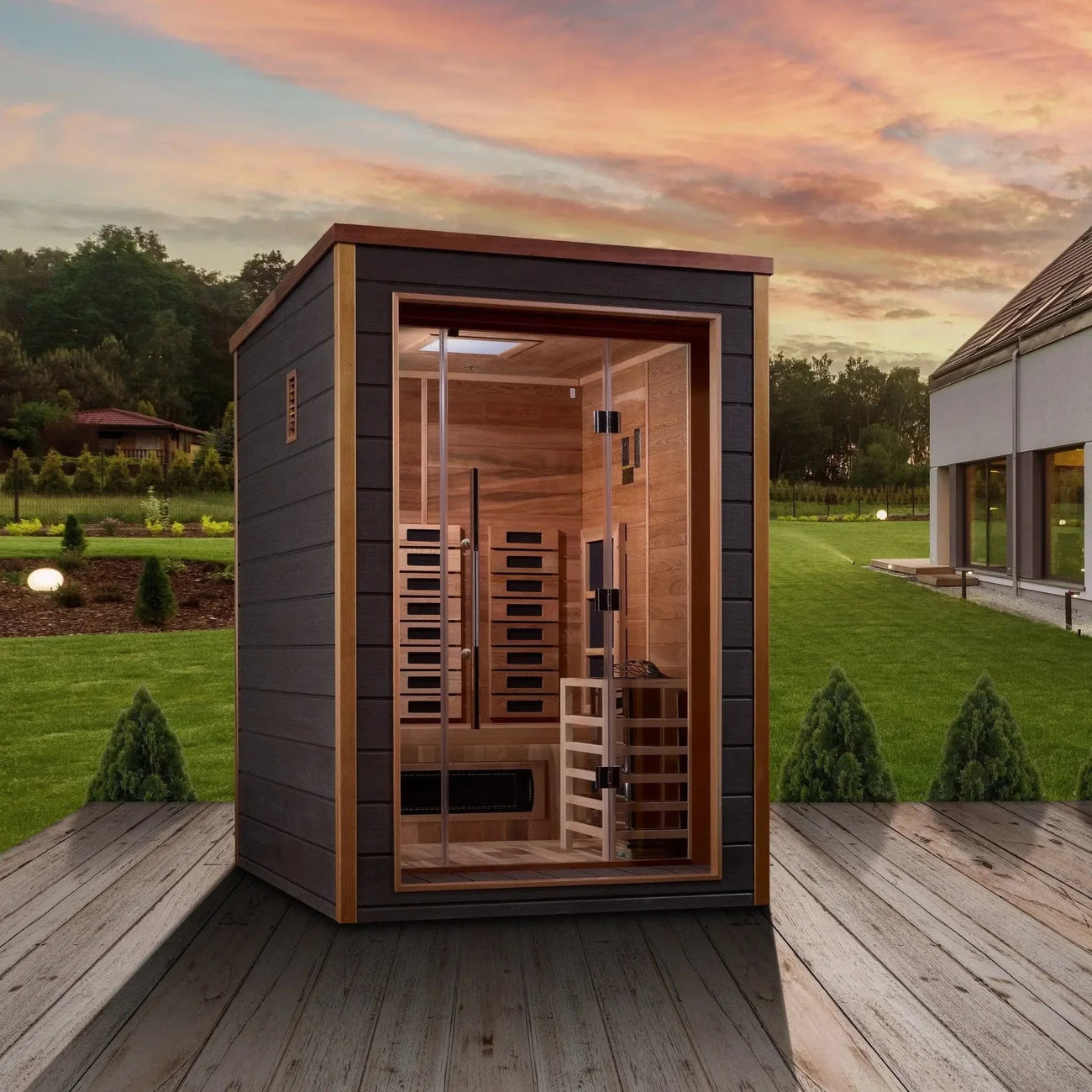 Golden Designs Nora 2 Person Hybrid Indoor/Outdoor Sauna
